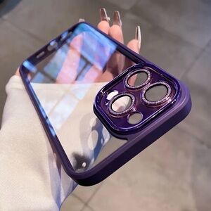 iPhone 14 Pro Max purple clear case